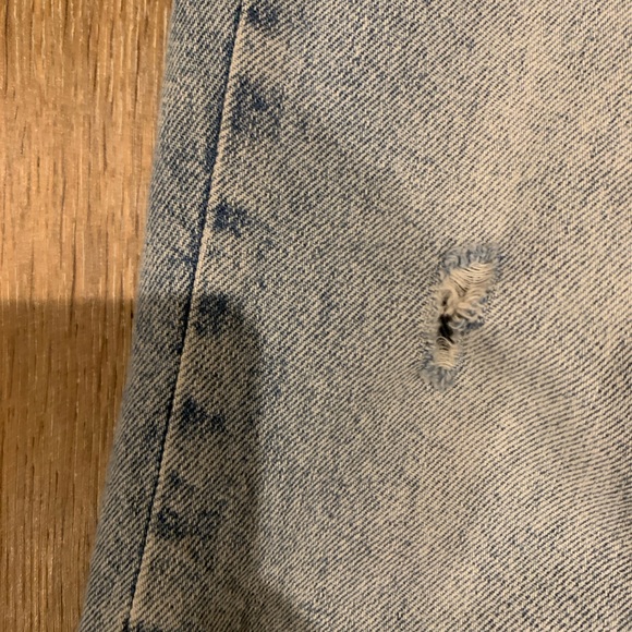 Free People- We The Free | Wide Leg Distressed Light Wash Jeans | Sz 30 Trending - Picture 5 of 10